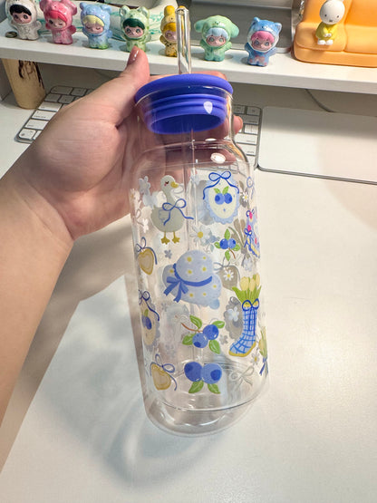 Bình thuỷ tinh nắp silicone