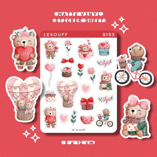 Sticker Valentine của gấu