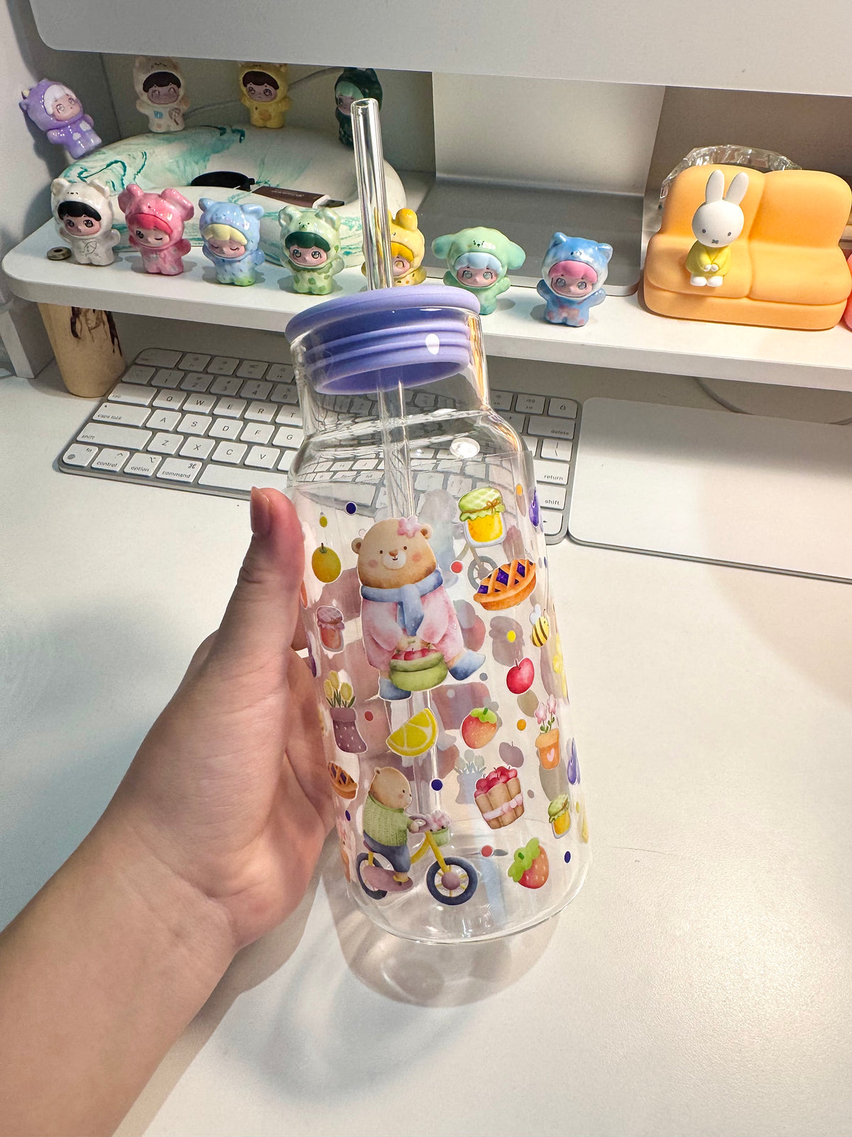 Bình thuỷ tinh nắp silicone