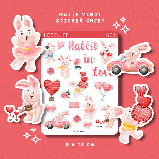Sticker Valentine của thỏ