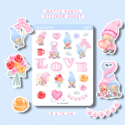 Sticker Valentine của chú lùn