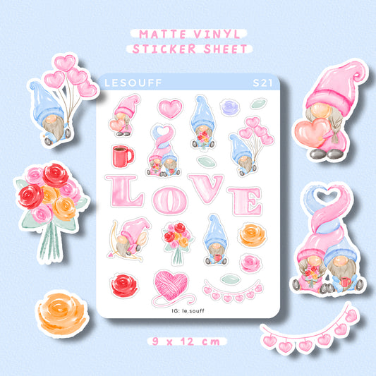 Sticker Valentine của chú lùn