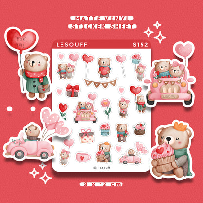 Sticker Valentine của gấu