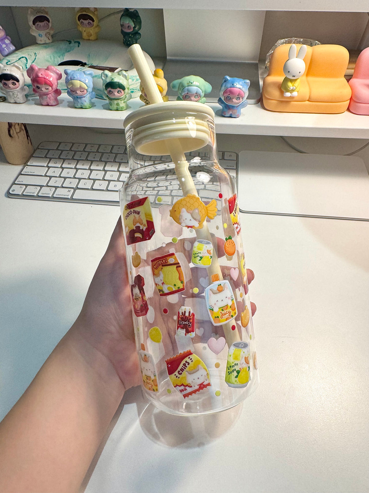 Bình thuỷ tinh nắp silicone
