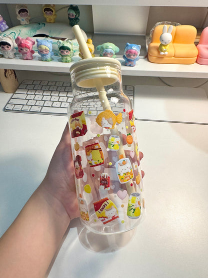 Bình thuỷ tinh nắp silicone