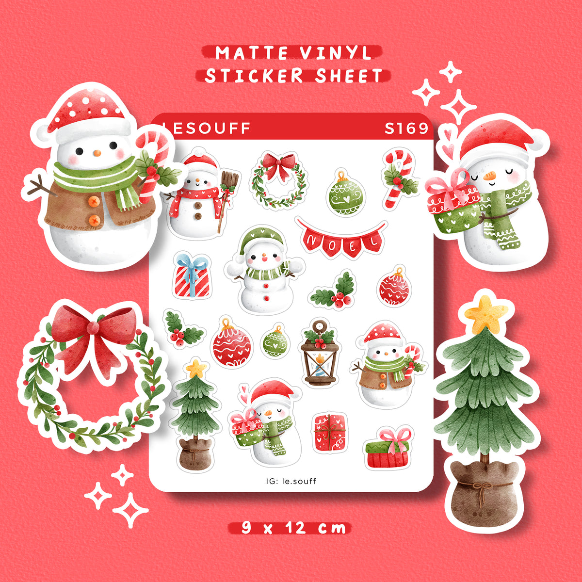 Sticker Giáng sinh của người tuyết