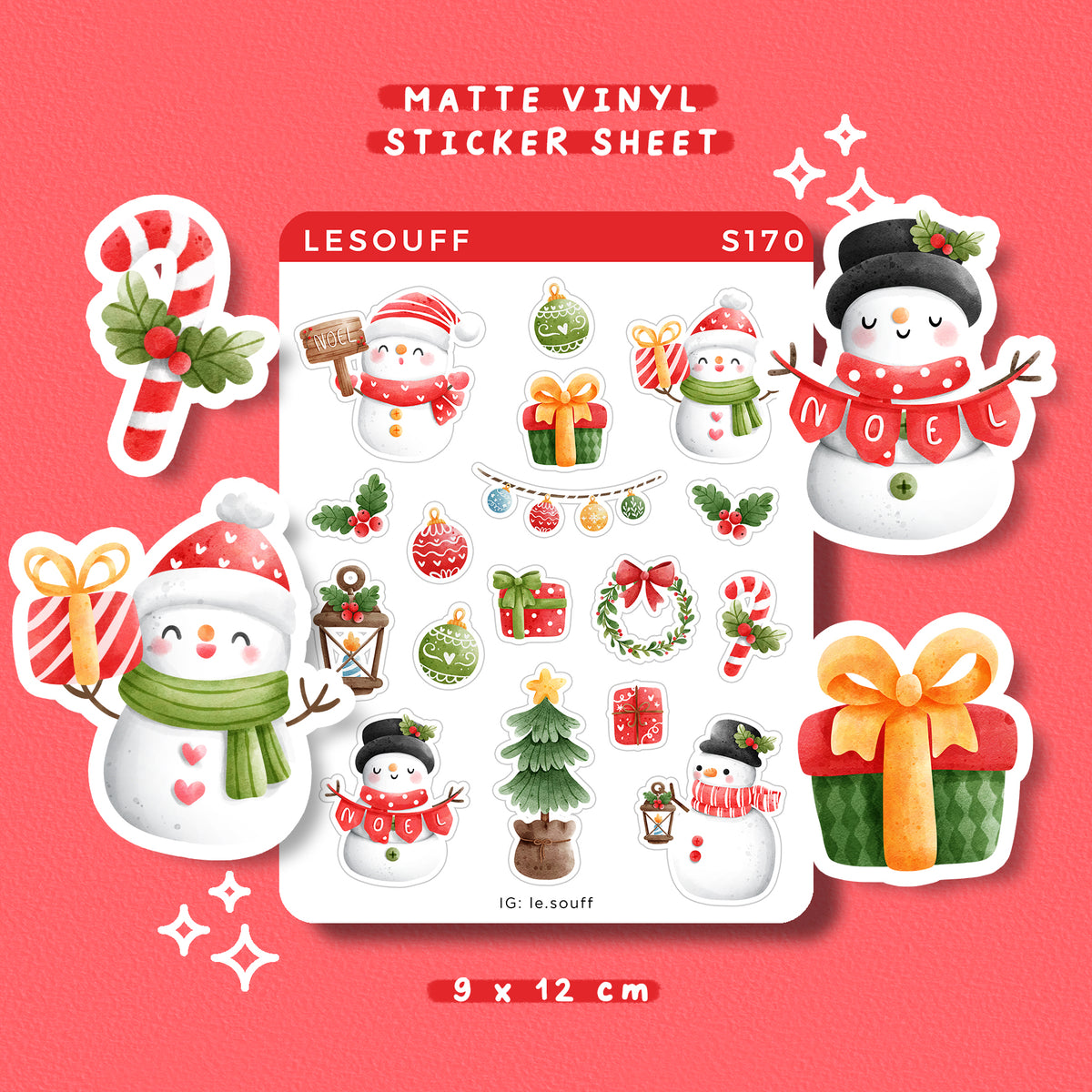 Sticker Giáng sinh của người tuyết