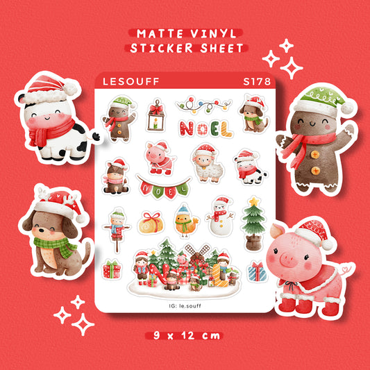 Sticker Giáng sinh tại nông trại
