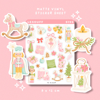 Sticker Giáng sinh hồng