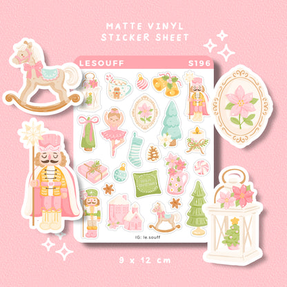 Sticker Giáng sinh hồng