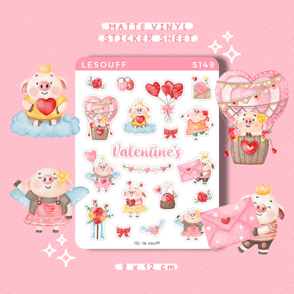 Sticker Valentine của heo iu