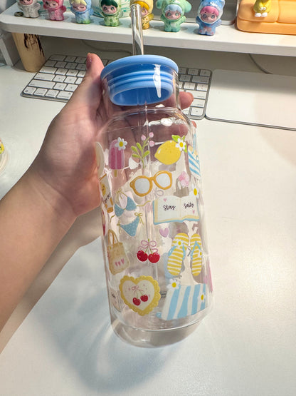 Bình thuỷ tinh nắp silicone