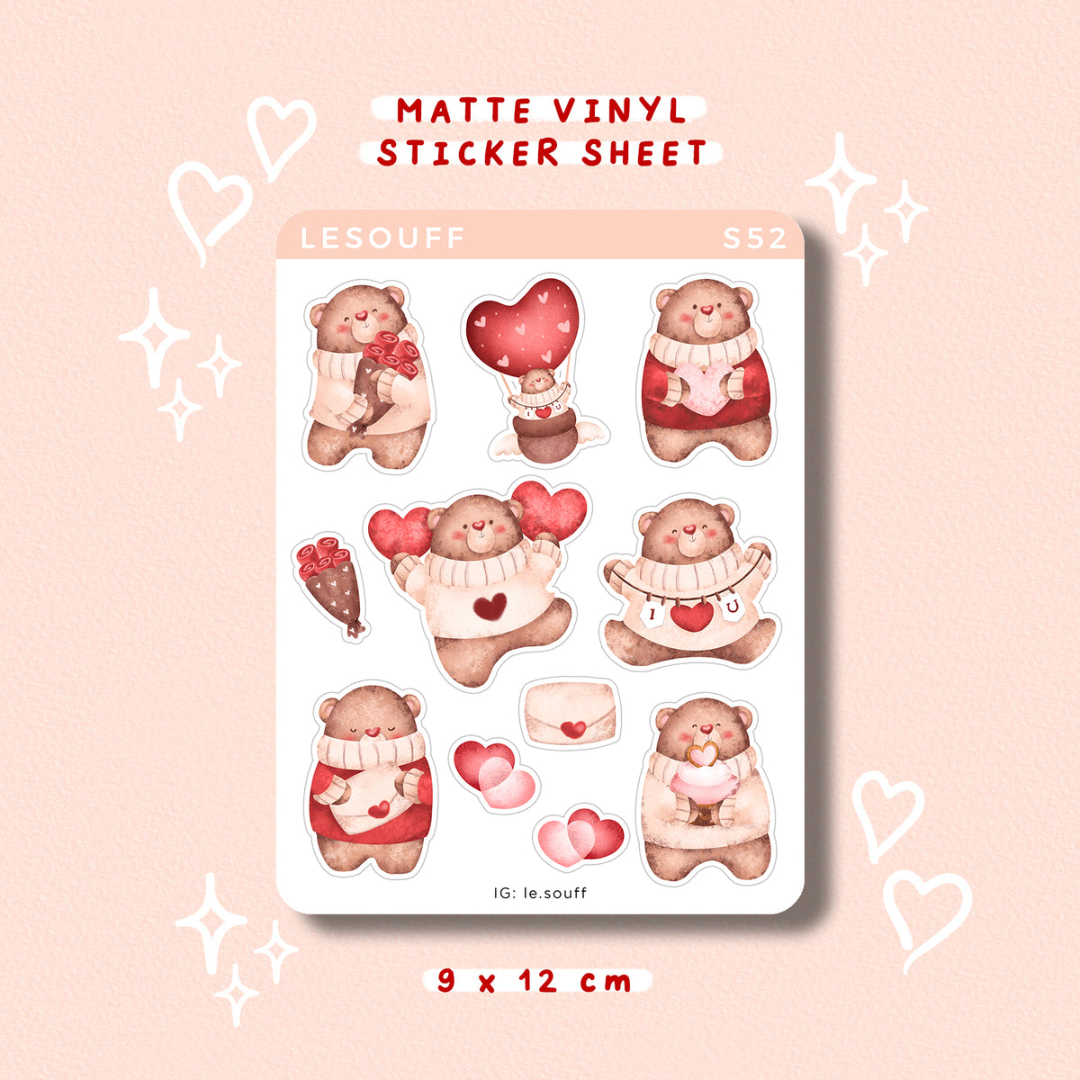 Sticker Gấu tinh yêu