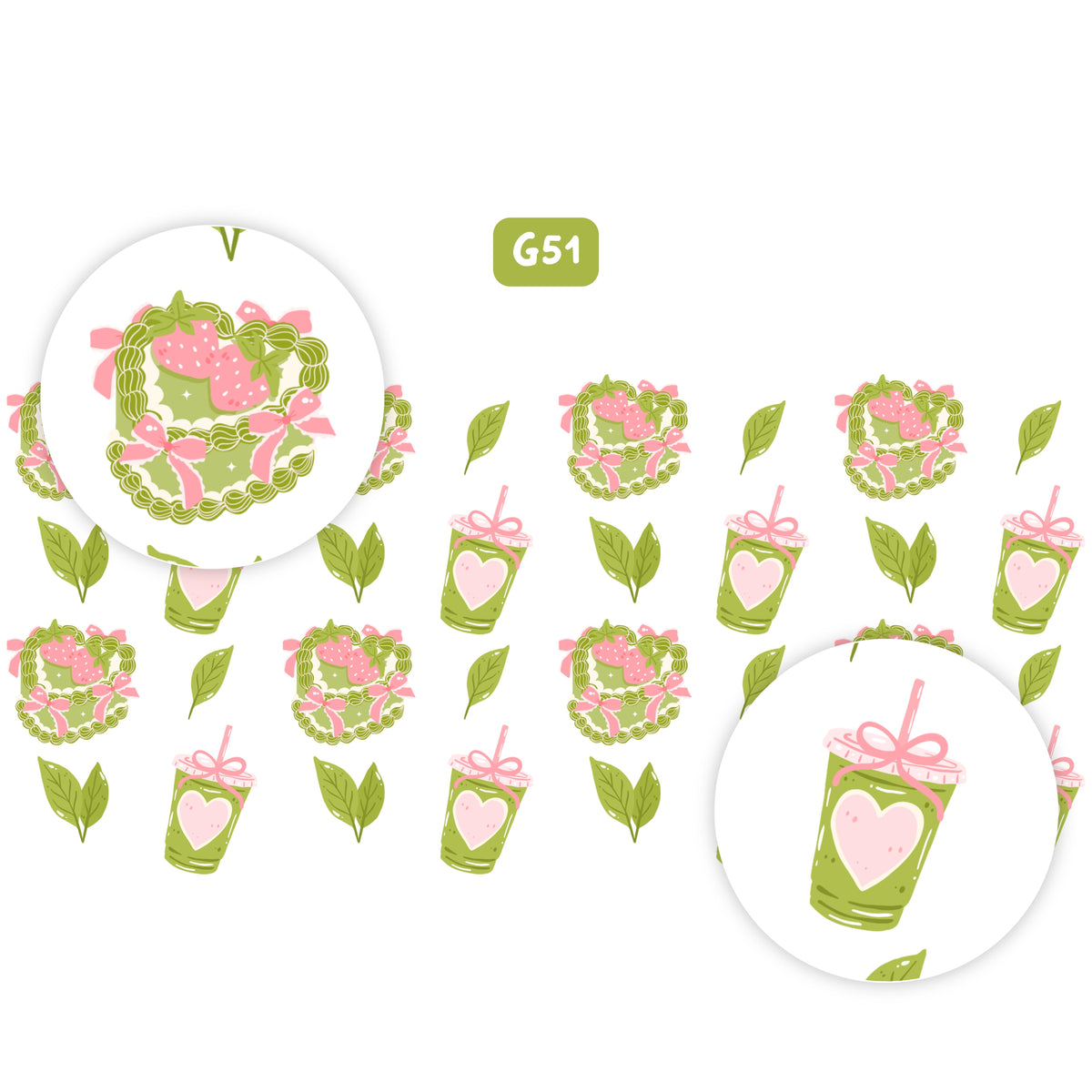 Bánh và matcha latte - G51
