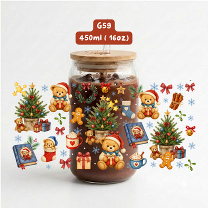 Giáng sinh của gấu tông xanh retro - G59
