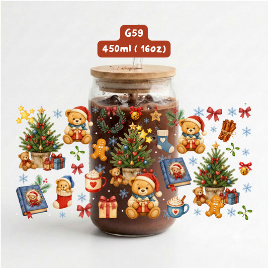 Giáng sinh của gấu tông xanh retro - G59
