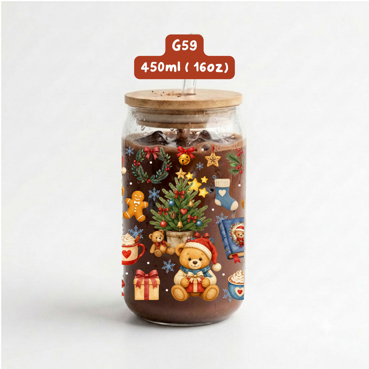 Giáng sinh của gấu tông xanh retro - G59