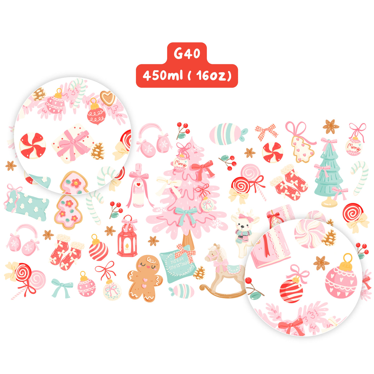Giáng sinh hồng cute - G40
