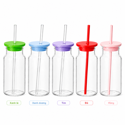 Bình thuỷ tinh nắp silicone