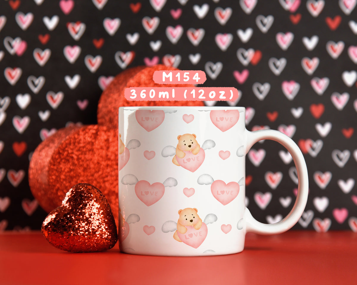 Ly sứ valentine của gấu hồng